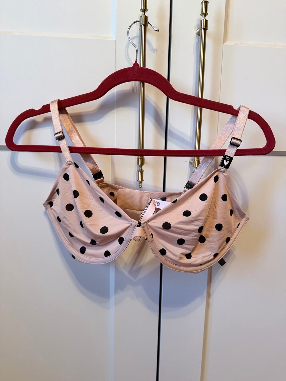 victoria's secret nude bra with polka dots